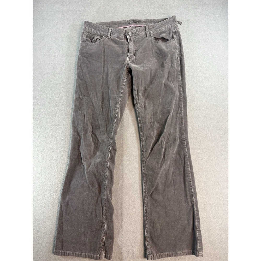 PrAna Pants Womens 10 Gray Corduroy Mid Rise Regular Fit Casual 5 Pocket Khakis